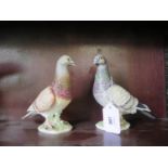A pair of Goebel 1970s figurines of carrier pigeons