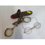 Two pairs of lorgnettes, and two pairs of spectacles, all 19th century
