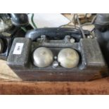 A World War II Field telephone set 'F' Mk.II T.M.C.