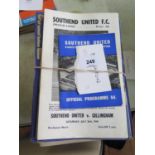 Football Programmes: Brighton & Hove Albion 1969 and 1970s (approx. 55) and Southend United 1960s (