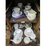 Adderley floral tea wares, and various other single tea cup, saucer and plate, including Royal