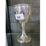 A George III sterling silver goblet, Peter Ann and William Bateman, London 1805 with bright cut