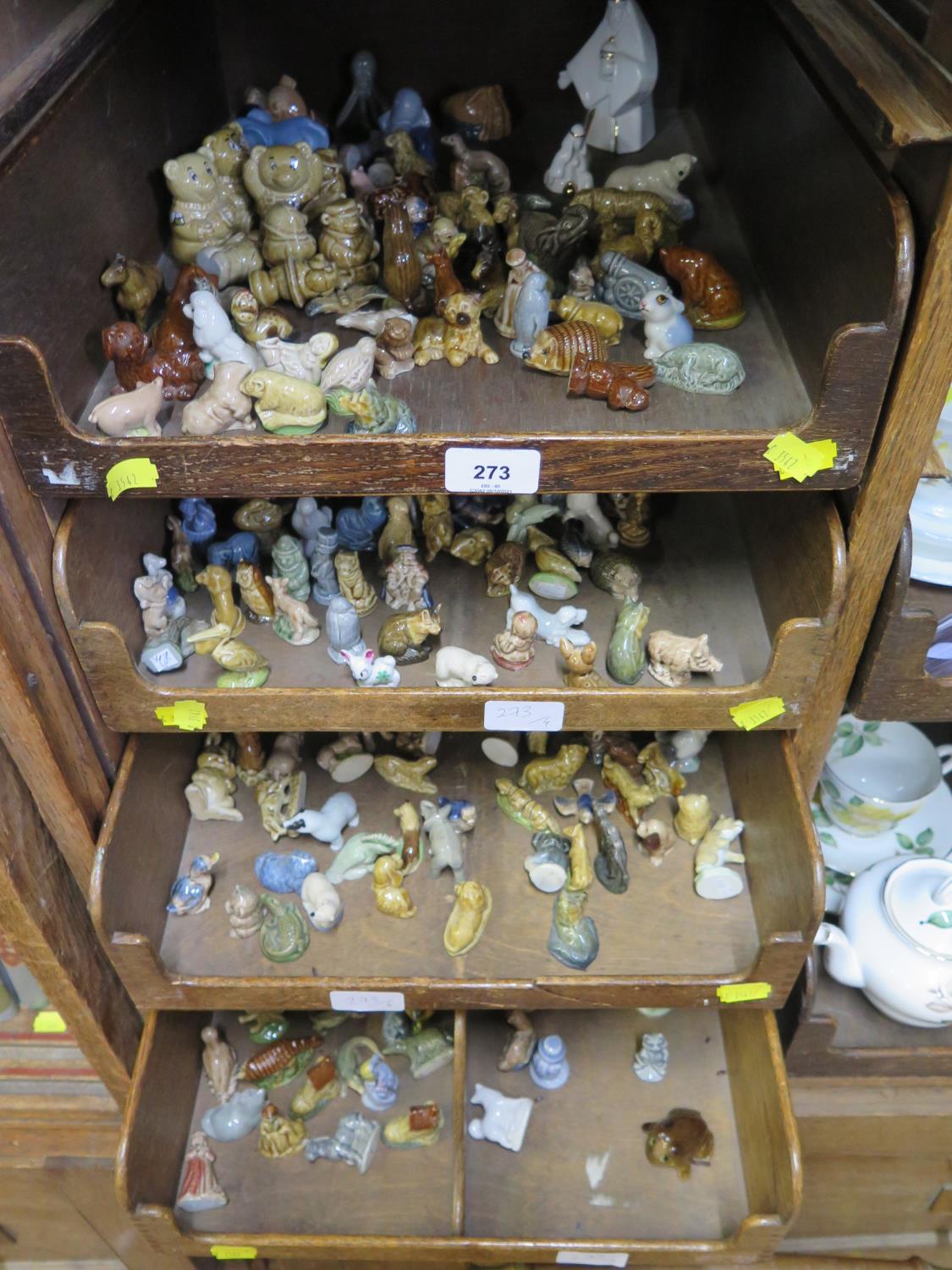 A large collection of Wade Wimsies, and other miniature figurines (apporx. 180)