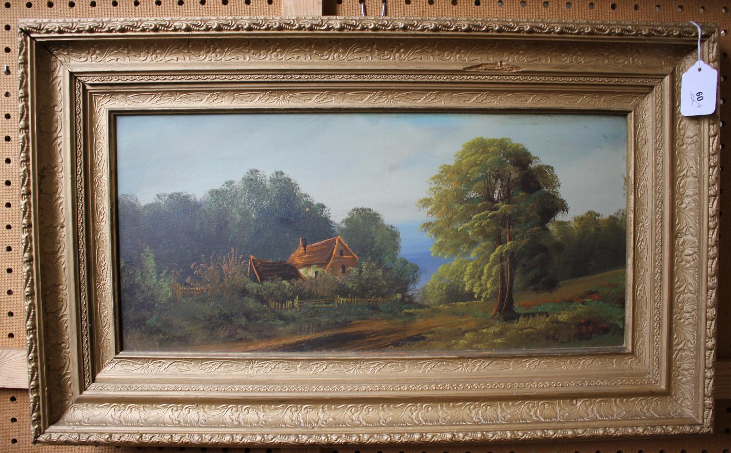 Late 19th century English School A pair of pastoral landscapes oil on canvas unsigned 34 x 44 cm and