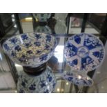 A Chinese blue and white 'Spiral Lotus Pattern' Tek Sing Cargo bowl, circa 1822, 18cm diameter and a
