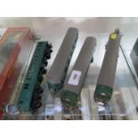 A 2 car class 4-Sab Triang Emu diesel locomotive RRB green 510575 locomotive, 510525 rear together