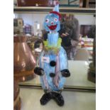 A Murano large clown coloured glass decanter, 1960's, 38 cm high