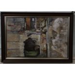 John Heseltine. Abstract of Cowdray Wall. 80 x 120 cm. Framed.