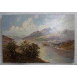 E. Jamieson, Scottish Loch Katrine scene, oil on canvas 41cm x 61cm