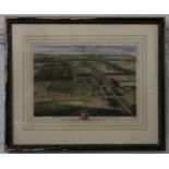 Two 19th century coloured of Noble Estates. 34cm x 48cm each. Framed.