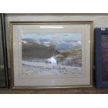 John Heseltine. Watercolour. Winter landscape. Signed lower left in pencil. 40cm x 58cm. Framed