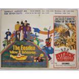 The Beatles. A 1960's poster from Carnaby Street. The Yellow Submarine. 78cm x 102cm.