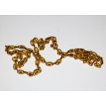 A long heavy neck chain in 18 carat gold 43 grams