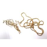 Two 18 carat gold neck chains 12 grams