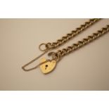 A 9 carat gold padlock bracelet, 22.29gms