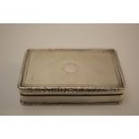 A Victorian Sterling Silver Table Snuff Box. Edward Edwards II. London 1846. With cast foliate