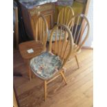 Four Ercol kitchen chairs