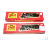 Hornby Dublo black 48109 BRc Locomotive and tender with box, Hornby Dublo black 48073 BRc locomotive