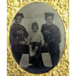 A small ambrotype showing what is believed to be the Tsar's son Alexei Nikolaevich sitting