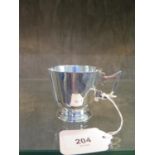 Beardorf silver plated cup with ear handle 7cm