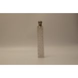 A Large Victorian Cut glass and Sterling Silver topped Scent Bottle. Brockwell & Son (Henry