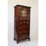 A fine Irish mahogany Tall Boy. Circa 1765. With a dentil cornice above eight long graduated