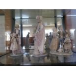 Three Lladro figure groups, 25cm, 27cm and 33cm (3)