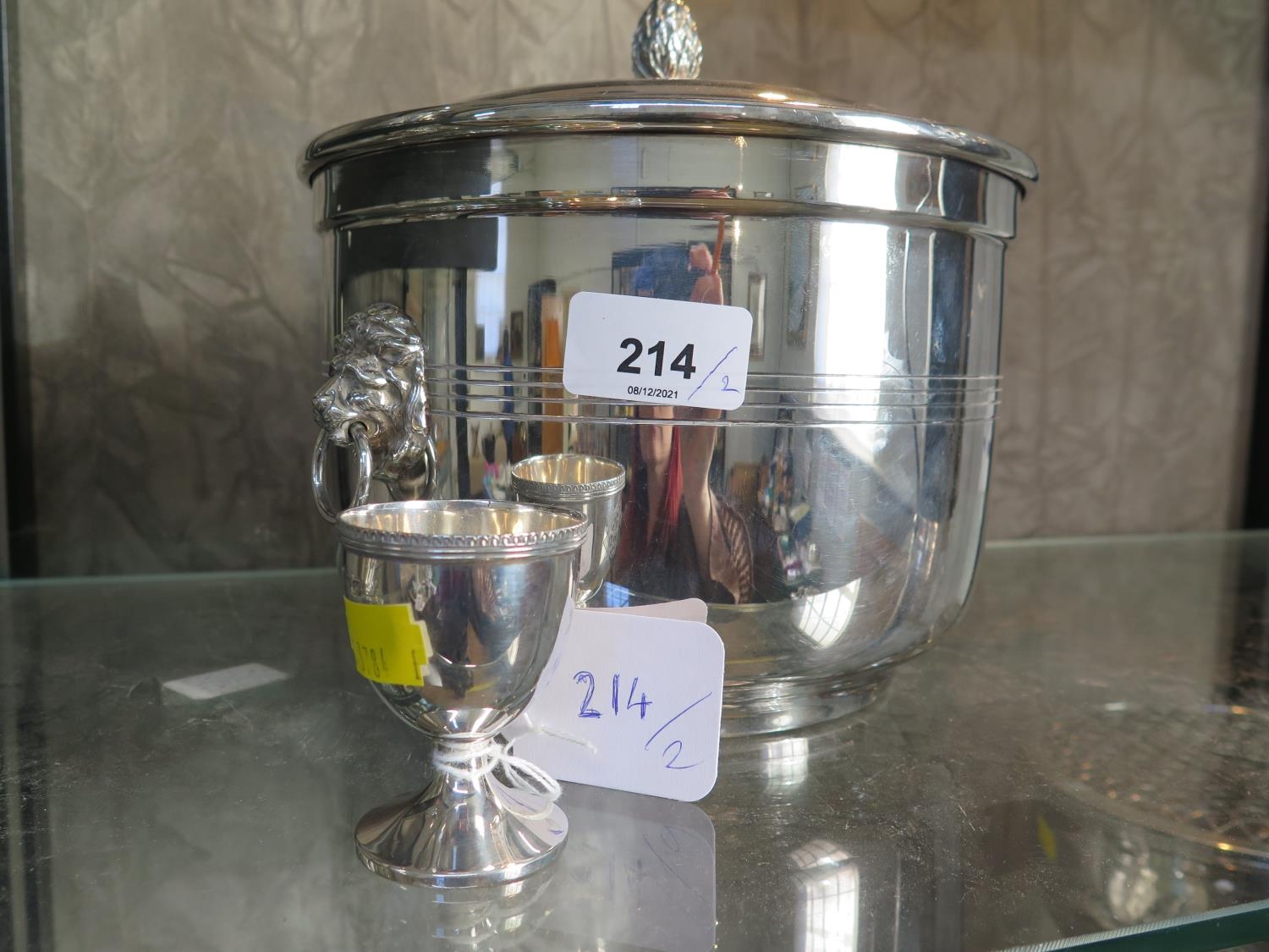 A PHV silver-plated ice bucket 19cm high 20.5cm diameter