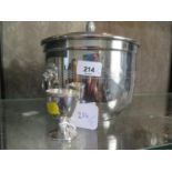 A PHV silver-plated ice bucket 19cm high 20.5cm diameter