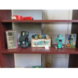 Tinplate clockwork toys including Yone Coffin Bank money-box, Chinese JMT.36 Robot and Paya