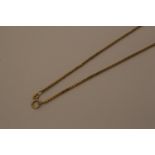 A 9 carat gold box link necklace 6.23g