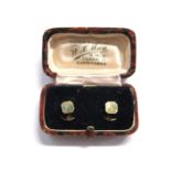 Pair of 9 carat gold studs, cased