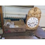 A French Comtoise Country Clock. 19th Century. The white enamel dial signed "Bobilier hger. a'