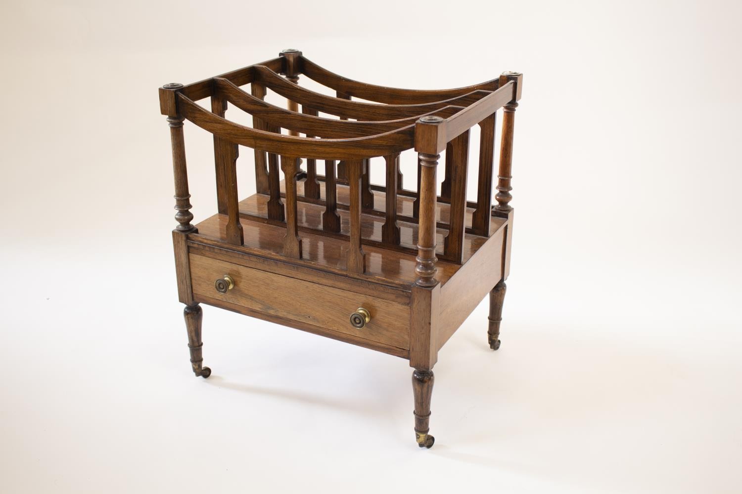 A George III Mahogany Canterbury. Circa 1800.Of typical form. Fitted with a single frieze drawer. - Image 2 of 2