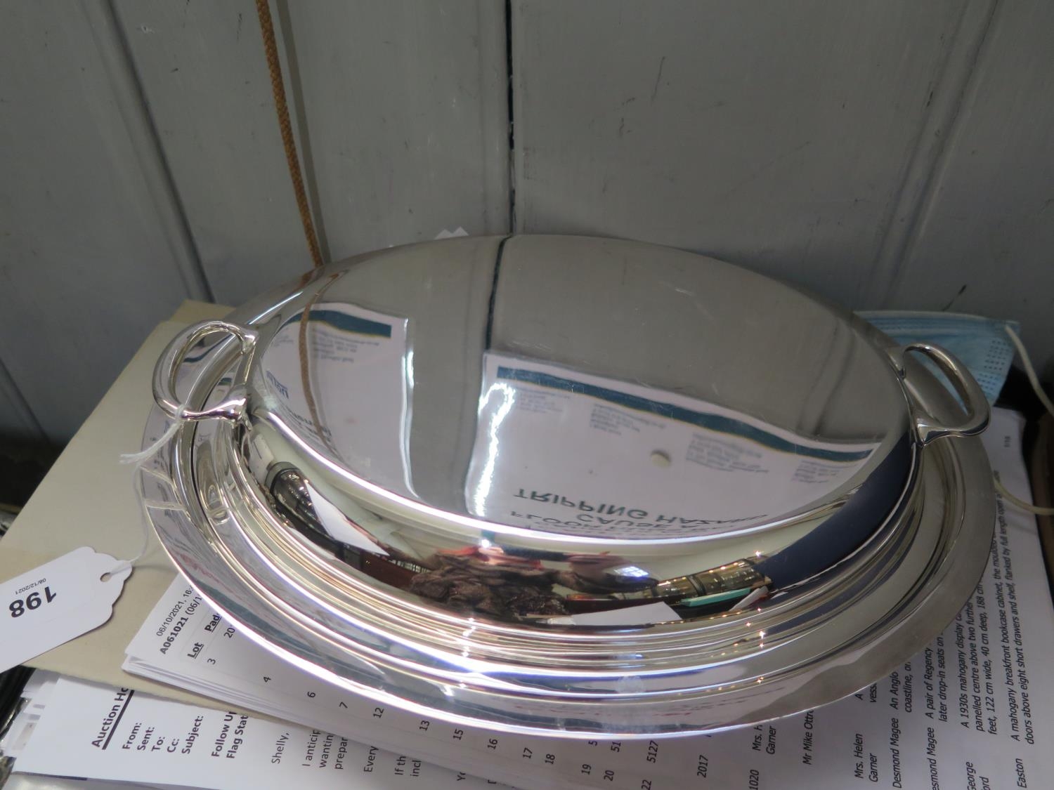 A Manco silver plated entrée dish and cover