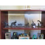 Six Franklin Mint metal African animals (6)