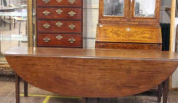 A Rare Irish 18th Century Mahogany Wake Table. With two massive rop leaves. On square legs. 71cm x