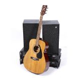 A YAMAHA F-310 CLASSICAL GUITAR together with two H & H electronic professional power amplifiers and