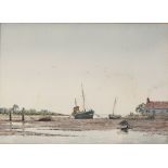 ALAN WHITEHEAD (LATE 20TH CENTURY ENGLISH SCHOOL) Set of three watercolours of Thames barges and