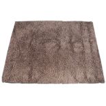 A CONTEMPORARY BROWN WOOLLEN RUG 210cm x 280cm Condition: needs cleaning, wear in areas
