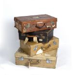 A GROUP OF FOUR SUITCASES At present, there is no condition report prepared for this lot This in