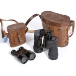 A PAIR OF 1940'S OR 50'S BINOCULAR M17 7X50 BINOCULARS stock number 7578344 in a fitted leather