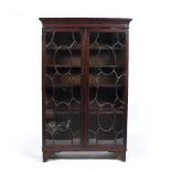 A GLAZED MAHOGANY FLOOR STANDING BOOKCASE the astragal glazed doors enclosing shelves within and