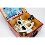 A LATE 20TH CENTURY SEXTANT manufactured in the German Democratic Republic in a fitted case, with