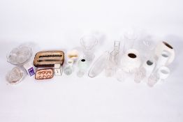 A GROUP OF VARIOUS GLASS WARE AND CERAMICS, vases etc Condition: some minor marks, chips