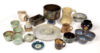 A COLLECTION OF STUDIO POTTERY to include Welsh and Scottish pottery Condition: four Skye pottery