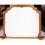 A LATE 19TH CENTURY GILDED OVERMANTLE MIRROR 157cm wide x 119cm high Condition: some minor losses,