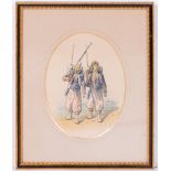 ORLANDO NORIE (1831-1901) French Zouave Infantry, watercolour, signed lower right, 18cm x 13cm (