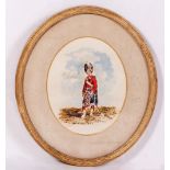 ORLANDO NORIE (1831-1901) An Officer from a Highland Regiment, watercolour, signed lower left,