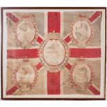 A LATE 19TH CENTURY QUEEN VICTORIA DIAMOND JUBILEE FLAG depicting the Duke of York, Price Edward